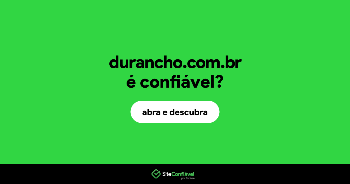 O site durancho.com.br é confiável?