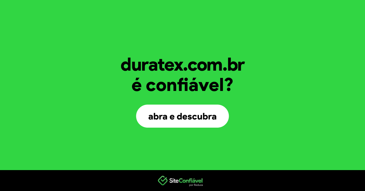 O site duratex.com.br é confiável?