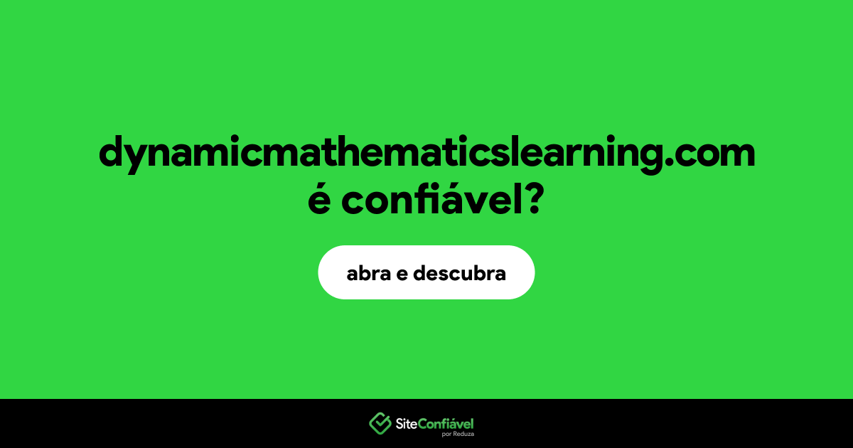 O site dynamicmathematicslearning.com é confiável?