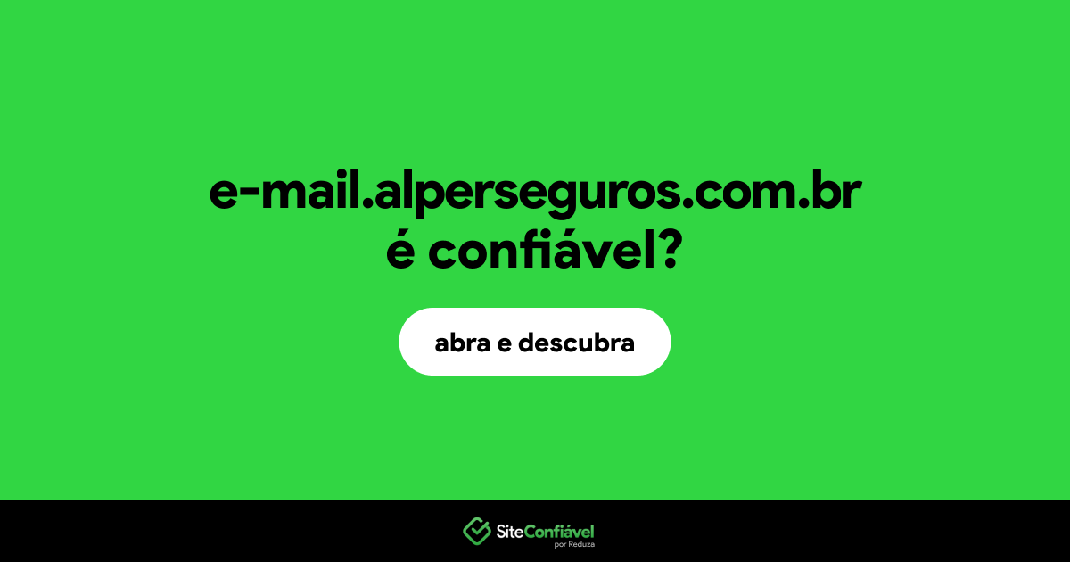 O site e-mail.alperseguros.com.br é confiável?