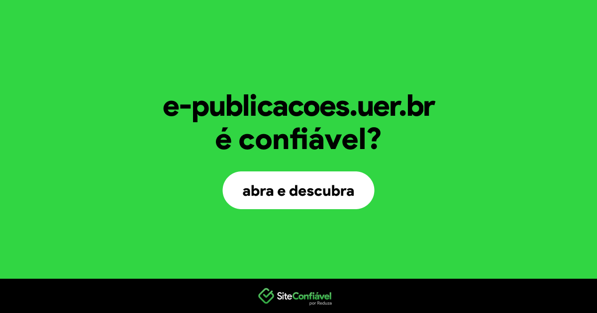 O site e-publicacoes.uer.br é confiável?