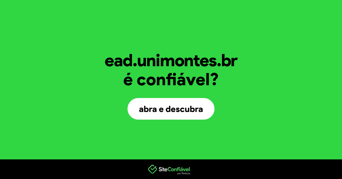 O site ead.unimontes.br é confiável?