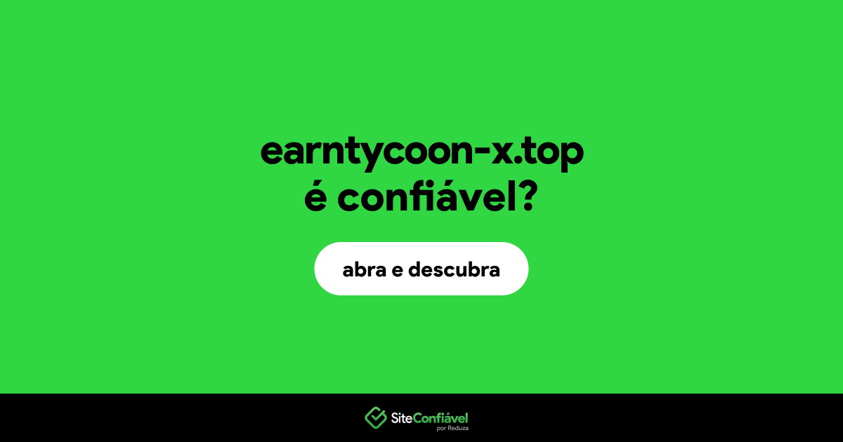 O site earntycoon-x.top é confiável?