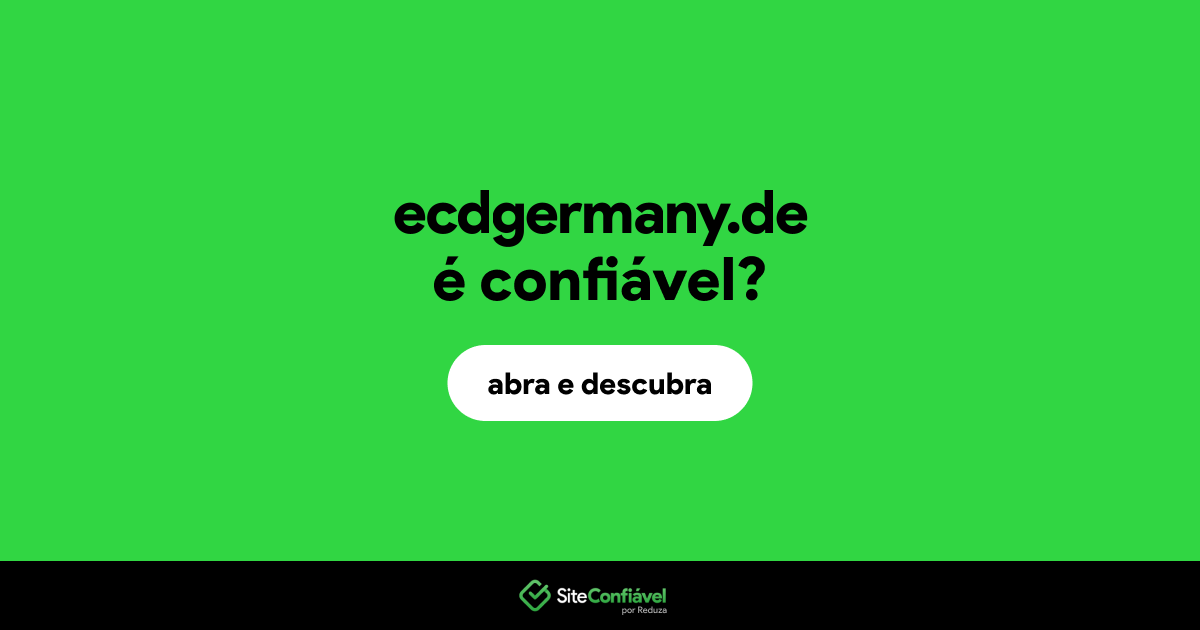 O site ecdgermany.de é confiável?