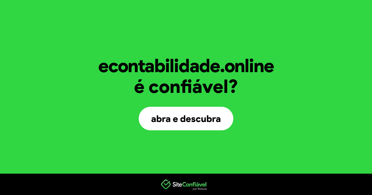 O site econtabilidade.online é confiável?