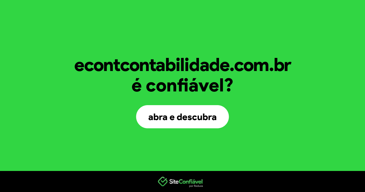 O site econtcontabilidade.com.br é confiável?