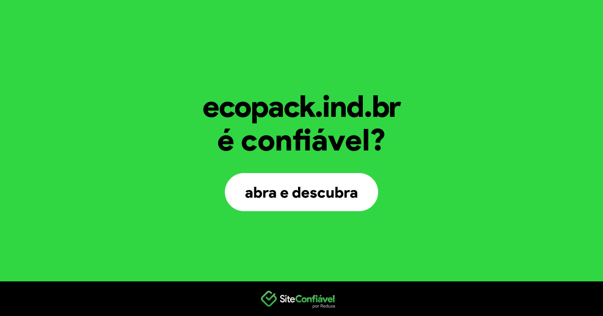 O site ecopack.ind.br é confiável?