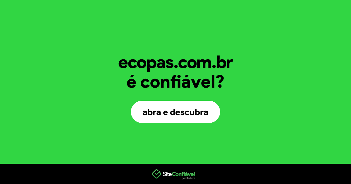 O site ecopas.com.br é confiável?
