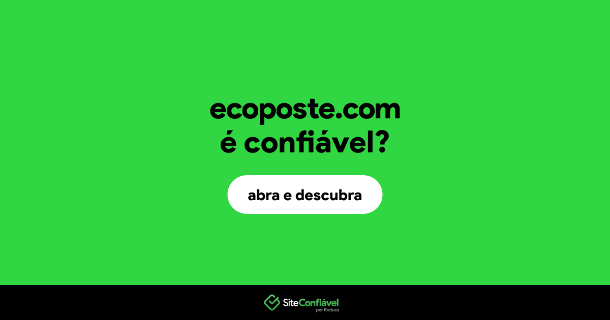 O site ecoposte.com é confiável?