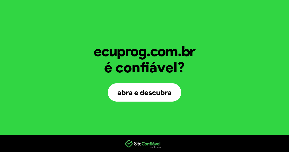 O site ecuprog.com.br é confiável?