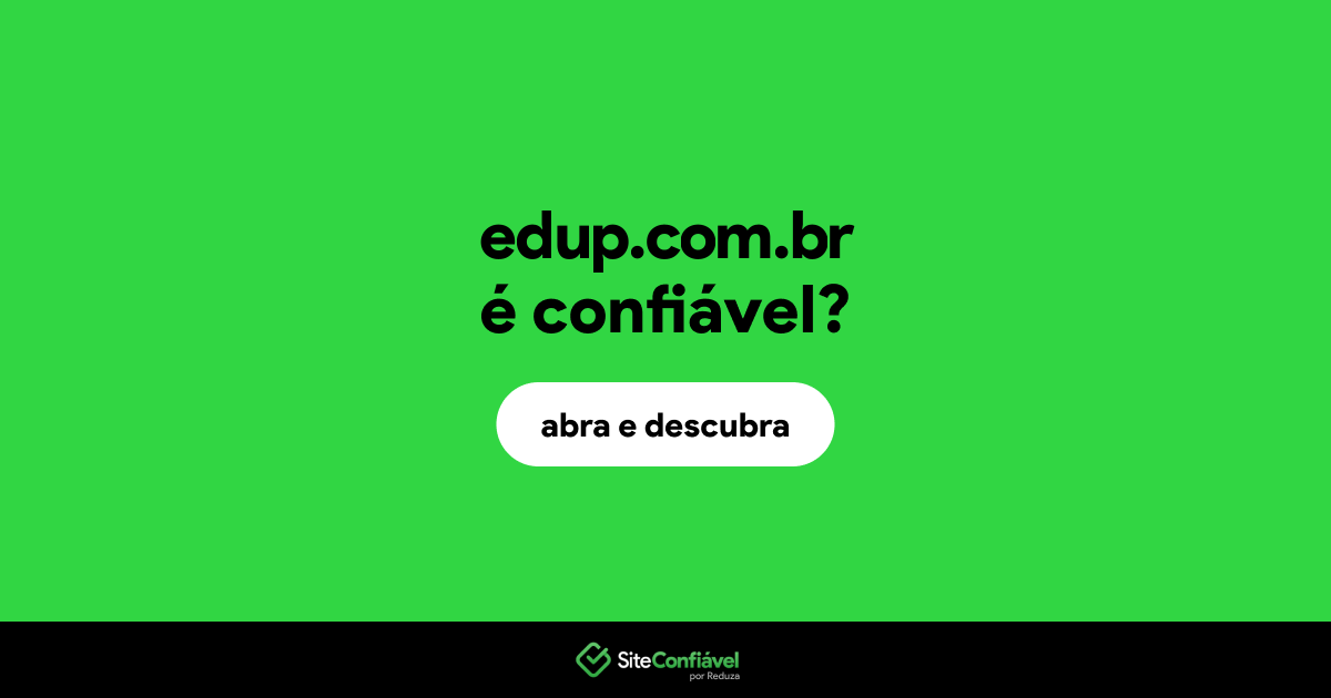 O site edup.com.br é confiável?
