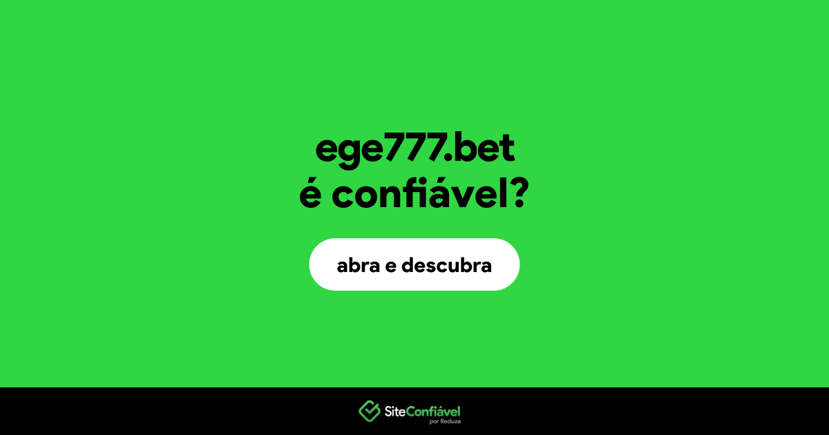 O site ege777.bet é confiável?