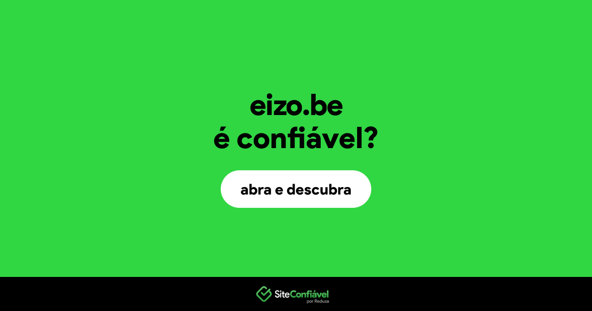 O site eizo.be é confiável?