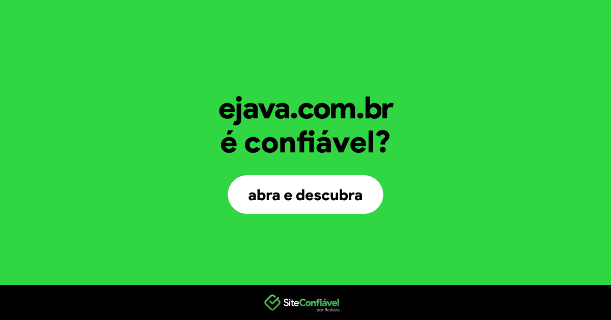 O site ejava.com.br é confiável?