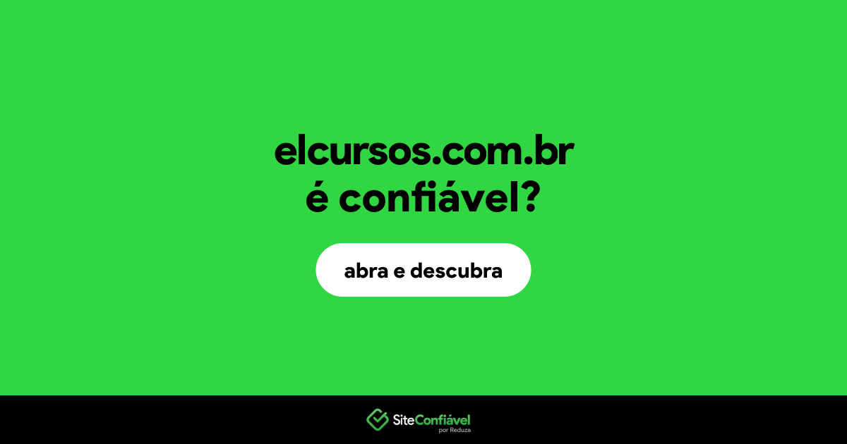 O site elcursos.com.br é confiável?