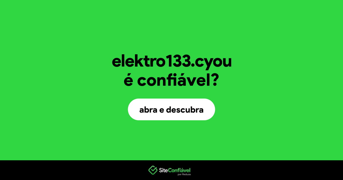 O site elektro133.cyou é confiável?
