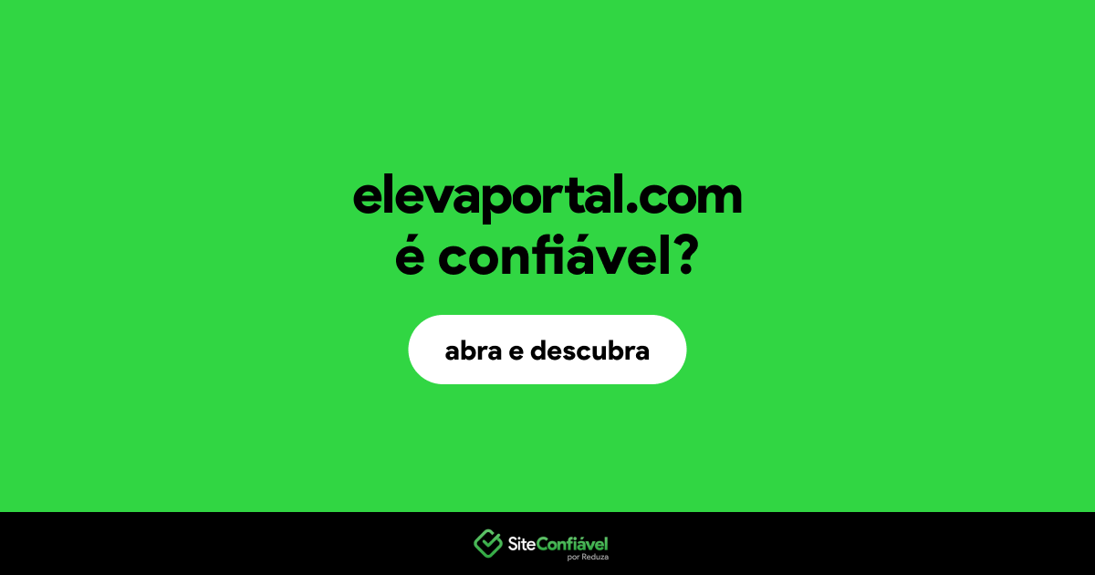 O site elevaportal.com é confiável?