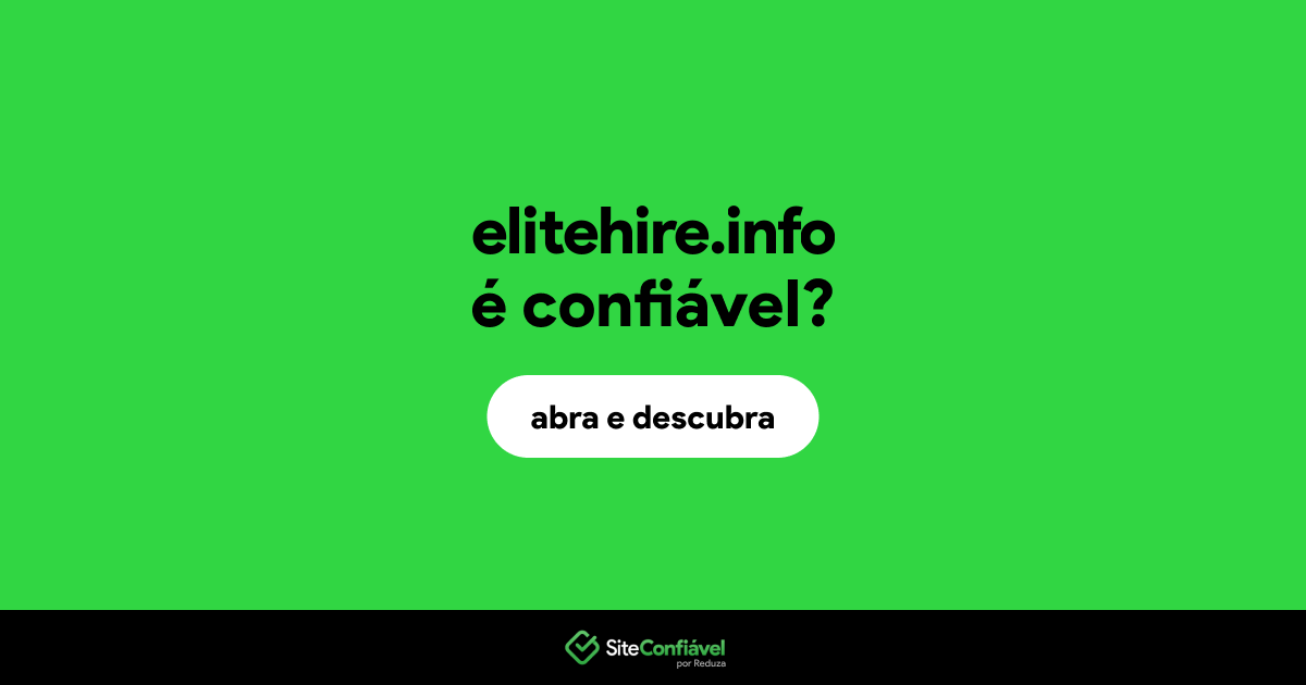 O site elitehire.info é confiável?