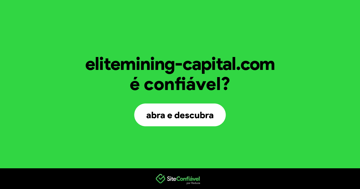 O site elitemining-capital.com é confiável?