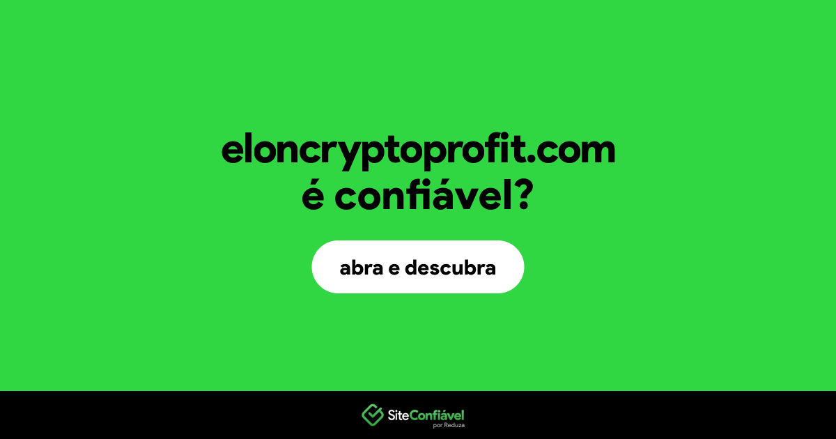O site eloncryptoprofit.com é confiável?