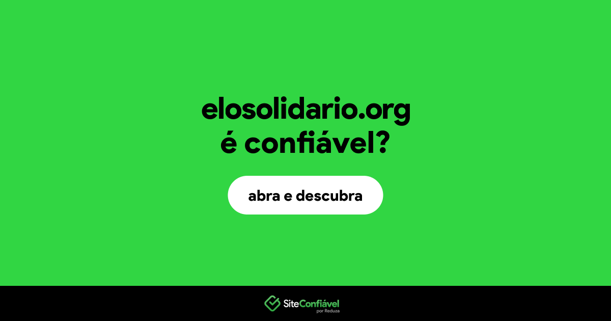 O site elosolidario.org é confiável?
