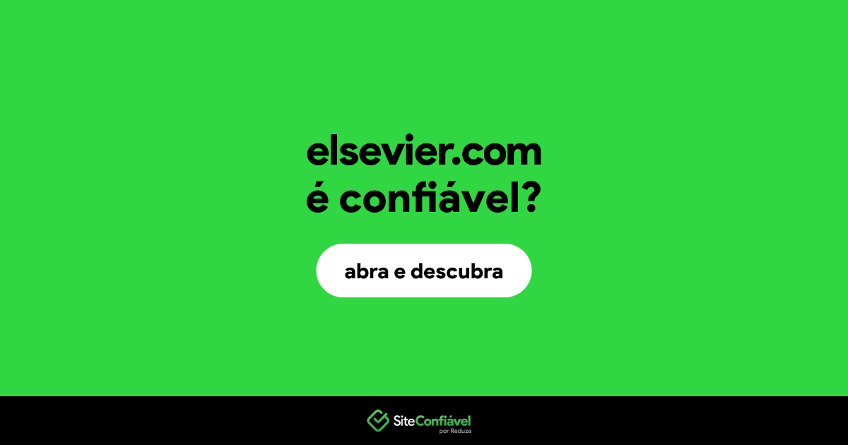 O site elsevier.com é confiável?
