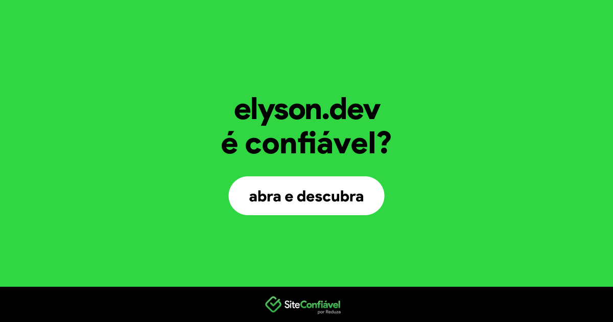 O site elyson.dev é confiável?