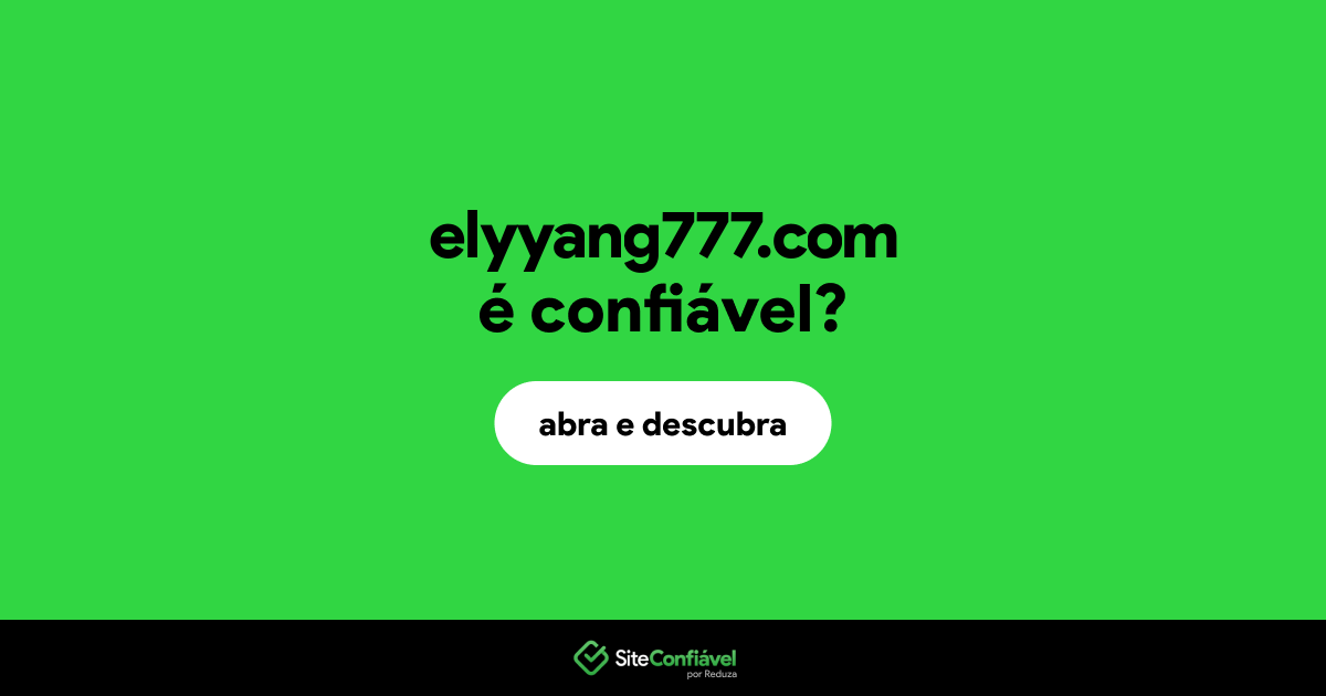 O site elyyang777.com é confiável?