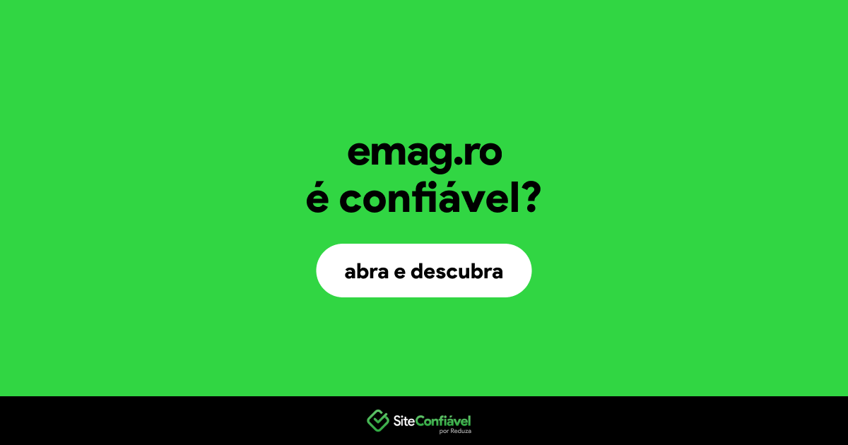 O site emag.ro é confiável?