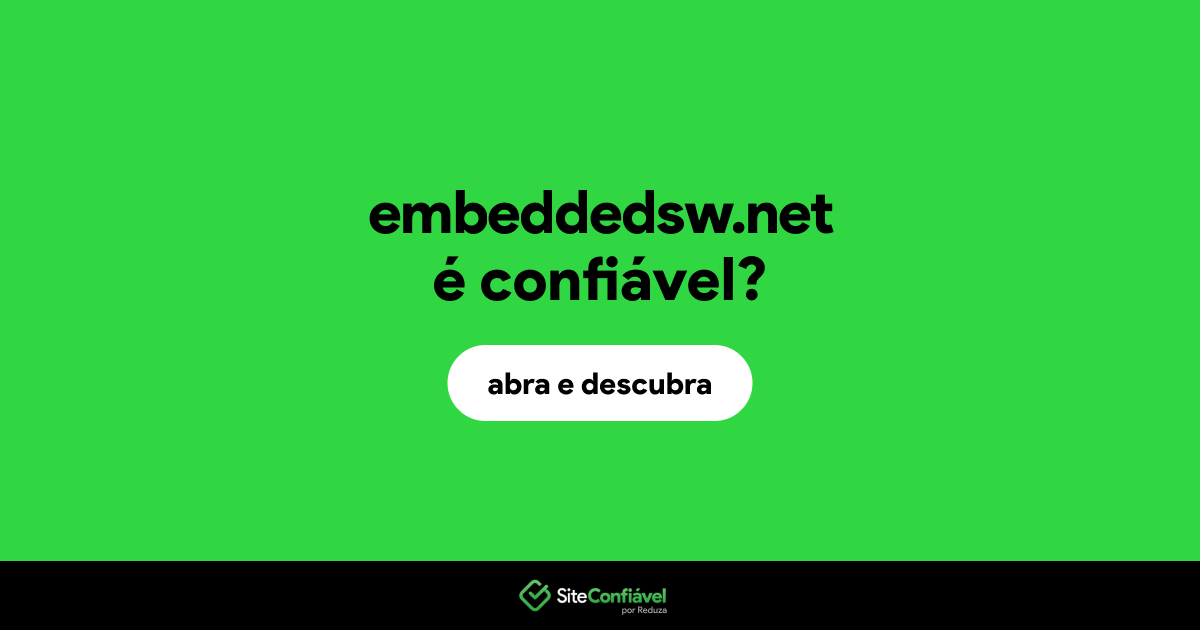 O site embeddedsw.net é confiável?