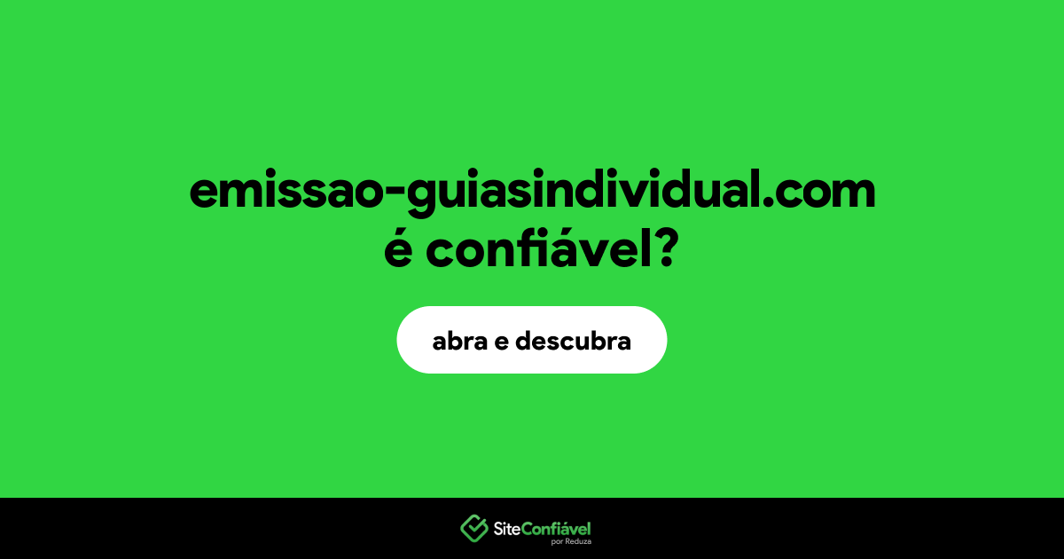 O site emissao-guiasindividual.com é confiável?