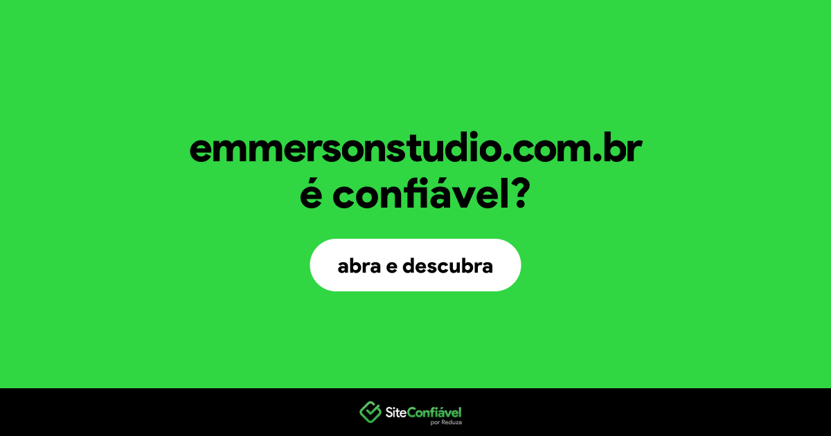 O site emmersonstudio.com.br é confiável?