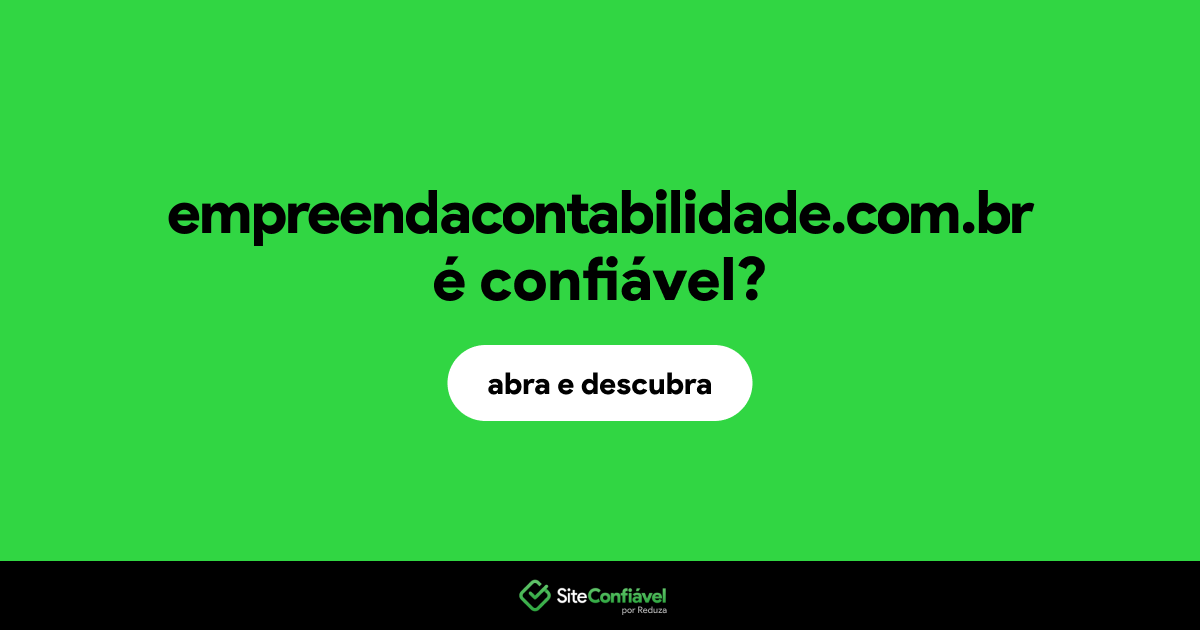 O site empreendacontabilidade.com.br é confiável?