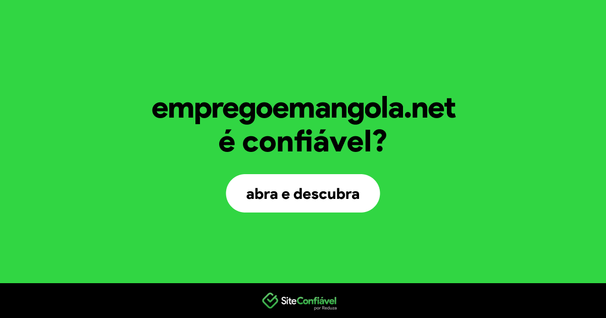 O site empregoemangola.net é confiável?