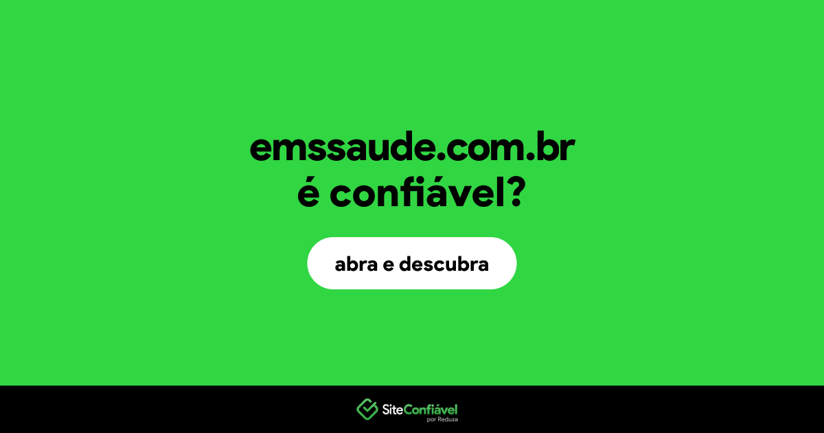 O site emssaude.com.br é confiável?