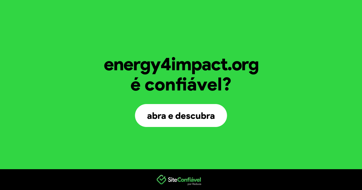 O site energy4impact.org é confiável?