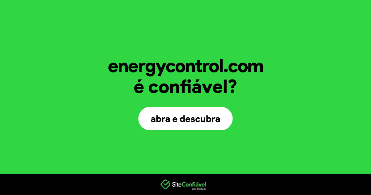 O site energycontrol.com é confiável?