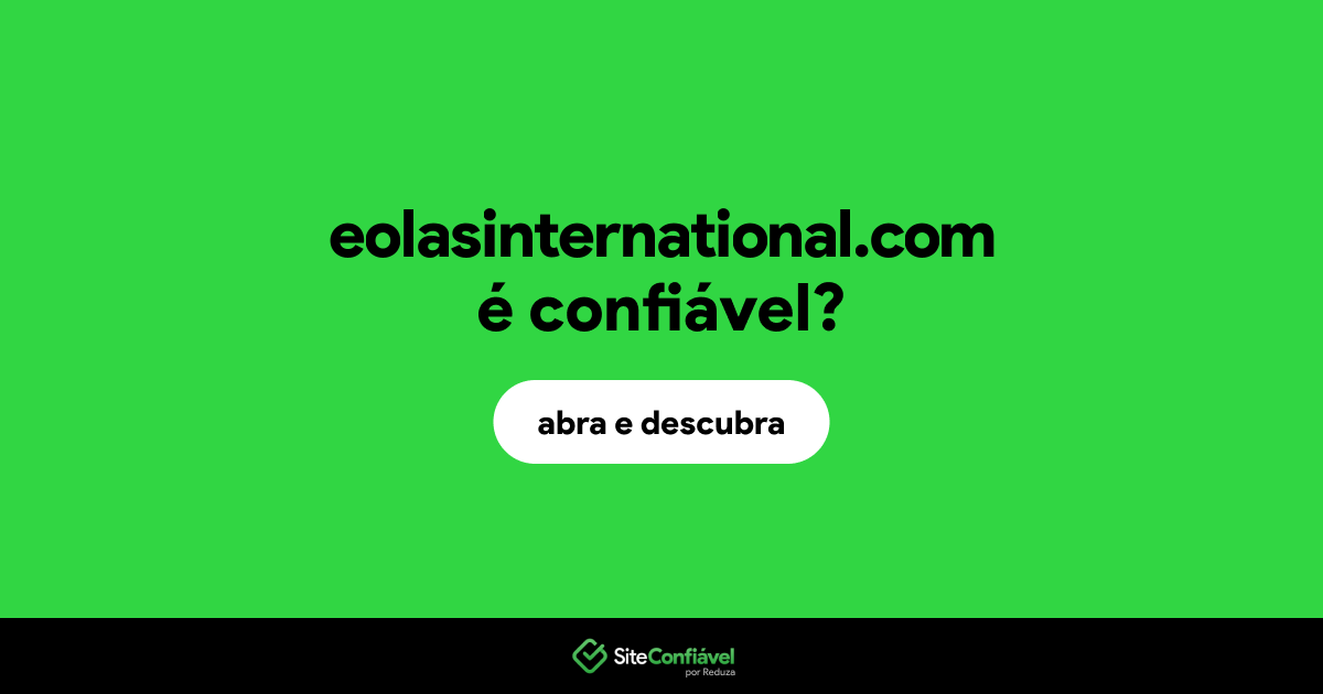 O site eolasinternational.com é confiável?