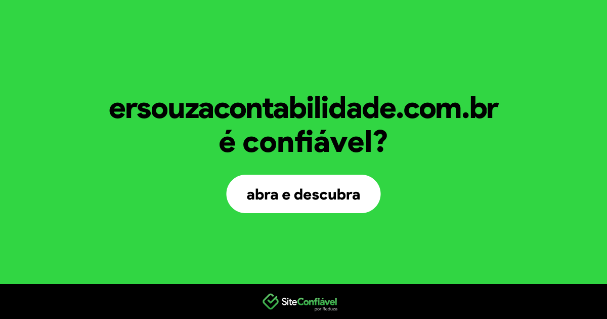 O site ersouzacontabilidade.com.br é confiável?