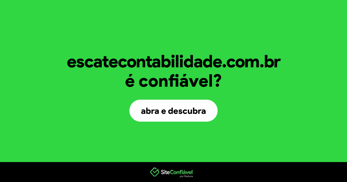 O site escatecontabilidade.com.br é confiável?