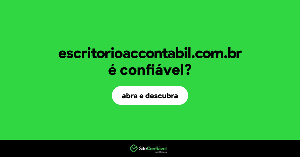 O site escritorioaccontabil.com.br é confiável?