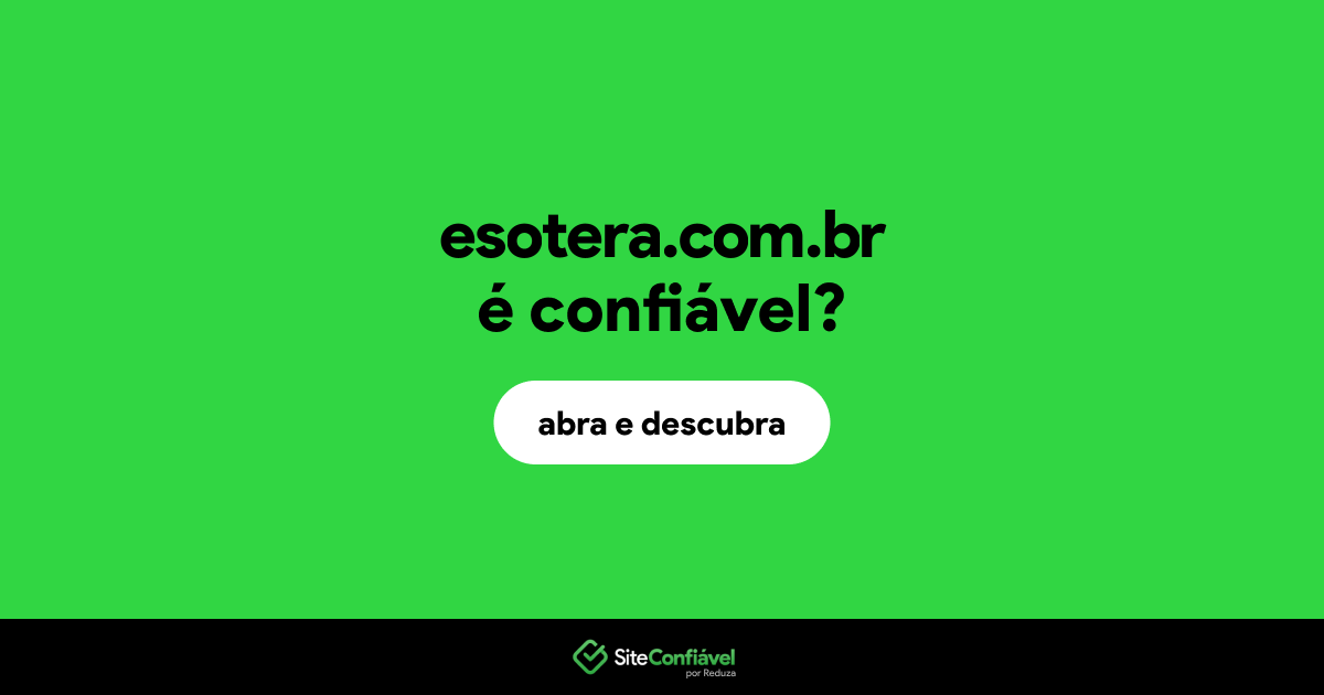 O site esotera.com.br é confiável?
