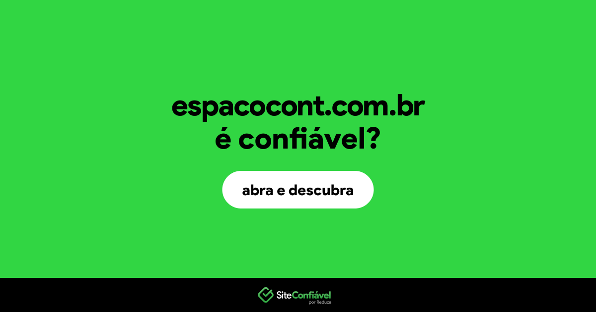 O site espacocont.com.br é confiável?