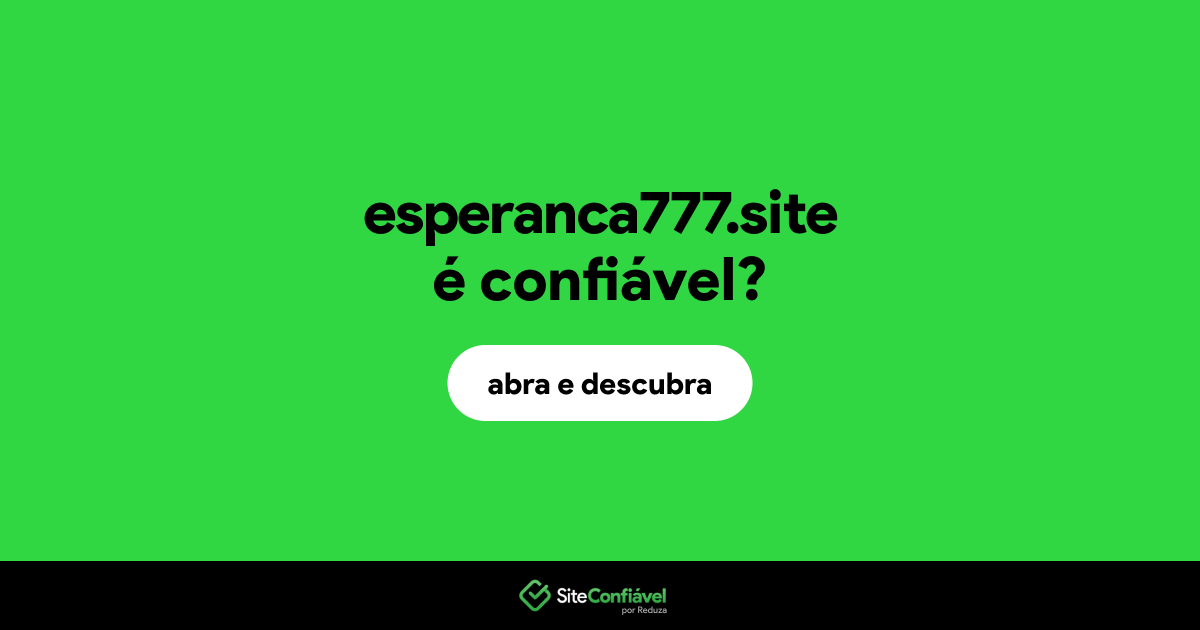 O site esperanca777.site é confiável?