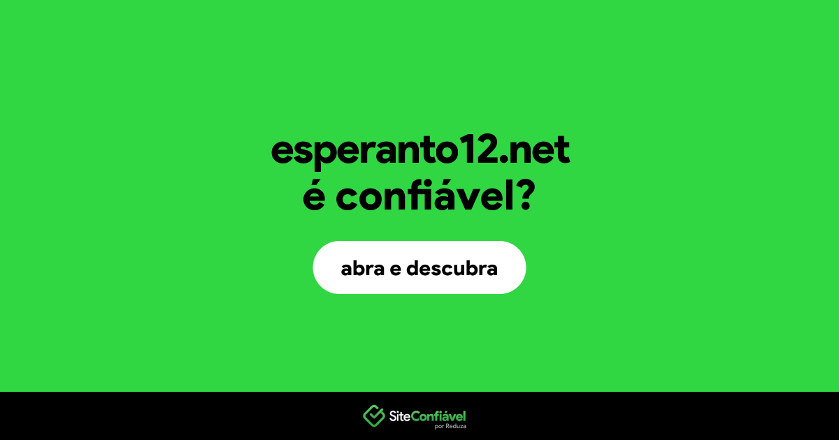 O site esperanto12.net é confiável?