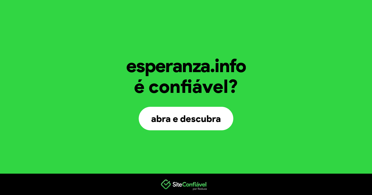 O site esperanza.info é confiável?
