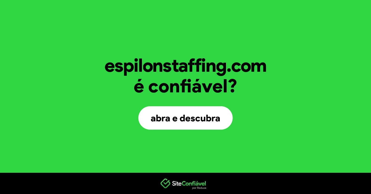 O site espilonstaffing.com é confiável?