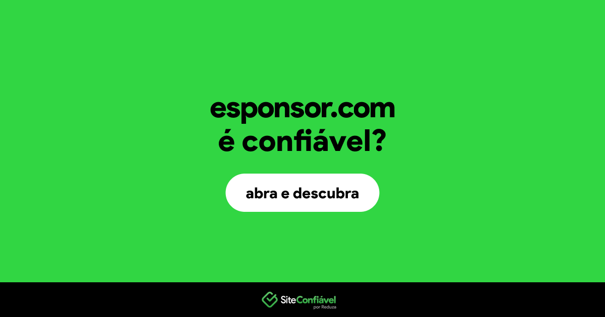 O site esponsor.com é confiável?