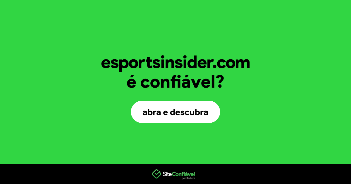 O site esportsinsider.com é confiável?