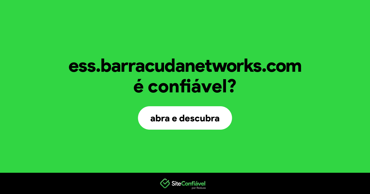 O site ess.barracudanetworks.com é confiável?